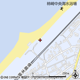 柿崎中央海水浴場駐車場周辺の地図