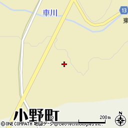 福島県田村郡小野町皮籠石大平周辺の地図
