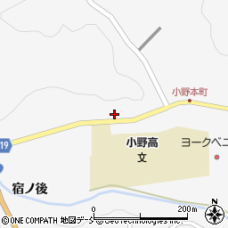 福島県田村郡小野町小野新町寺下周辺の地図