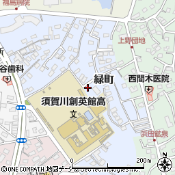 福島県須賀川市緑町87周辺の地図