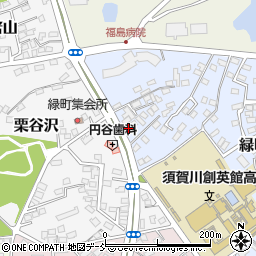 福島県須賀川市緑町32周辺の地図