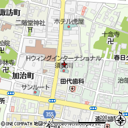 福島県須賀川市中町周辺の地図