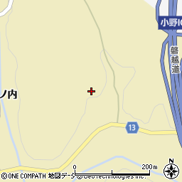 福島県田村郡小野町皮籠石皀角子平周辺の地図