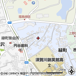 福島県須賀川市緑町54周辺の地図