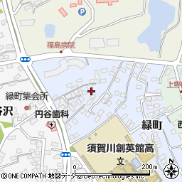 福島県須賀川市緑町58周辺の地図