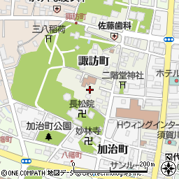 須賀川市保健センター駐車場周辺の地図