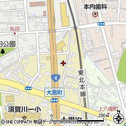 福島県須賀川市大黒町25-1周辺の地図