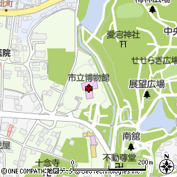 須賀川市役所　博物館周辺の地図