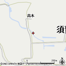 福島県須賀川市浜尾（高木）周辺の地図