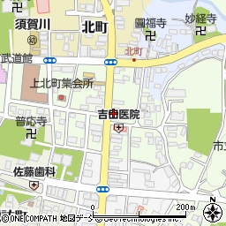 福島県須賀川市上北町周辺の地図