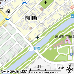 福島県須賀川市西川町周辺の地図