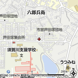 福島県須賀川市芦田塚145周辺の地図