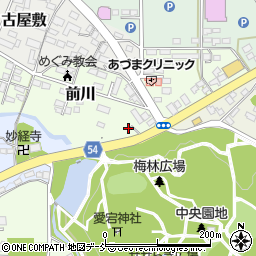 須賀川三春線周辺の地図