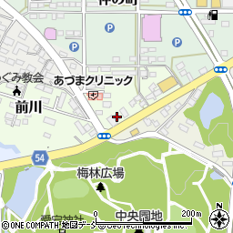 クリーニングホワイト急便福島前川店周辺の地図