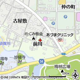 福島県須賀川市前川周辺の地図