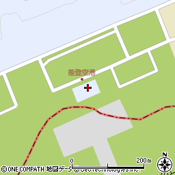 能登空港（のと里山空港）周辺の地図