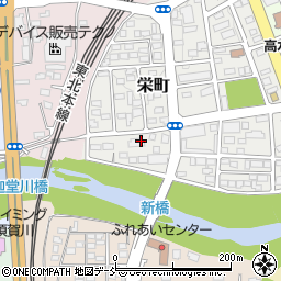 福島県須賀川市栄町周辺の地図
