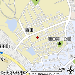 福島県須賀川市西川西田周辺の地図