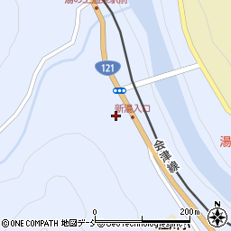 福島県南会津郡下郷町湯野上橋詰乙周辺の地図
