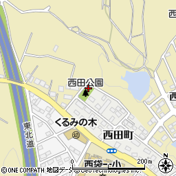 福島県須賀川市西田町13周辺の地図