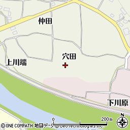 福島県須賀川市江持穴田周辺の地図