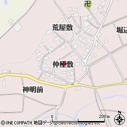 福島県須賀川市堤仲屋敷周辺の地図