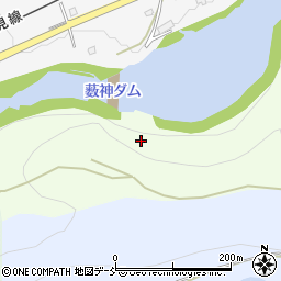 薮神ダム周辺の地図