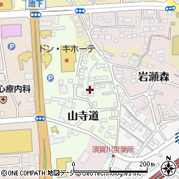 福島県須賀川市山寺道周辺の地図