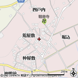 福島県須賀川市堤荒屋敷周辺の地図