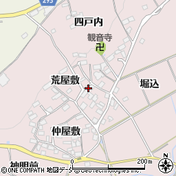 福島県須賀川市堤（荒屋敷）周辺の地図