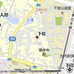 福島県須賀川市森宿下宿周辺の地図