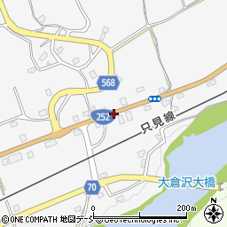 大倉沢簡易郵便局周辺の地図