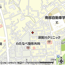 福島県須賀川市北山寺町166周辺の地図
