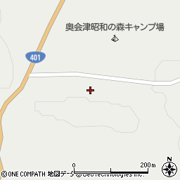 福島県昭和村（大沼郡）大芦（赤坂山）周辺の地図