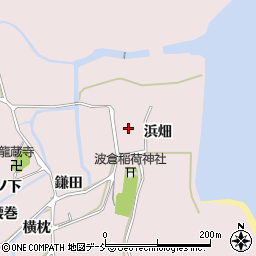 福島県楢葉町（双葉郡）波倉（浜畑）周辺の地図
