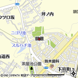 福島県須賀川市森宿（膳棚）周辺の地図