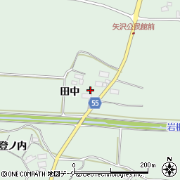 福島県須賀川市矢沢田中周辺の地図