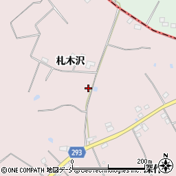 福島県須賀川市堤札木沢周辺の地図