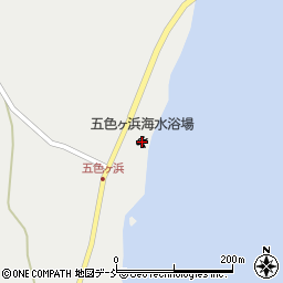 五色ヶ浜海水浴場周辺の地図