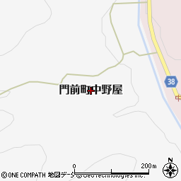 石川県輪島市門前町中野屋周辺の地図
