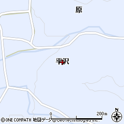 福島県川内村（双葉郡）下川内（平沢）周辺の地図