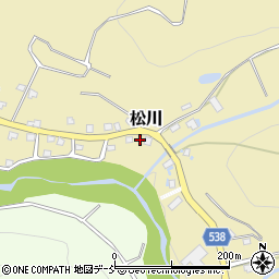 新潟県魚沼市松川周辺の地図