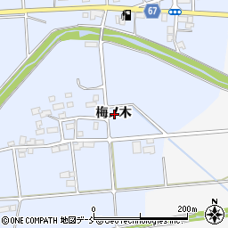 福島県須賀川市梅田梅ノ木周辺の地図