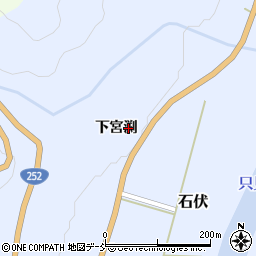 福島県只見町（南会津郡）石伏（沢下）周辺の地図