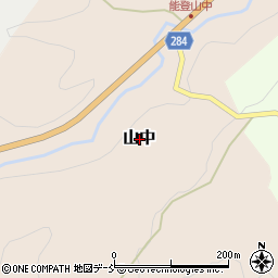 石川県鳳珠郡能登町山中周辺の地図