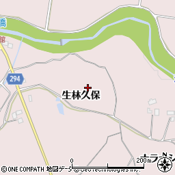 福島県須賀川市仁井田生林久保周辺の地図