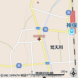 神保駅前周辺の地図