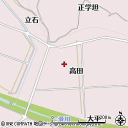 福島県須賀川市仁井田高田周辺の地図