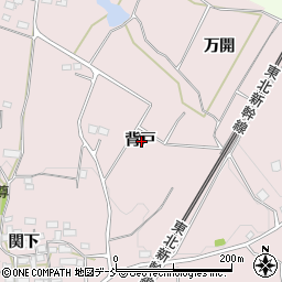 福島県須賀川市仁井田背戸周辺の地図
