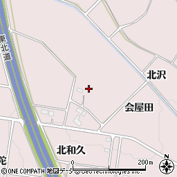 福島県須賀川市仁井田会屋田周辺の地図